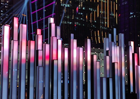 k1十年体育品牌创意屏之罗湖钢琴屏项目