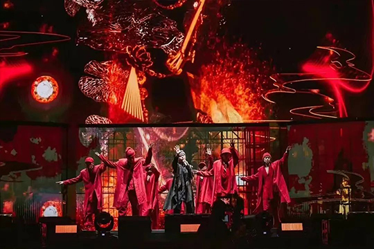 周杰伦新加坡演唱会，k1十年体育品牌大屏闪耀全场！