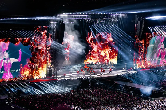 天后回归！k1十年体育品牌LED巨幕助力张韶涵打造梦幻舞台，唱响哈尔滨！